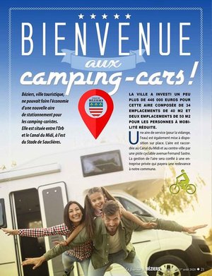 AIRE DE STATIONNEMENT POUR CAMPING-CARS DE SAUCLIERES à BEZIERS - Office de  tourisme de Béziers Méditerranée